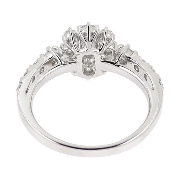 Pt900 エメラルドカット ダイヤモンド リング 0.314ct D0.57ct