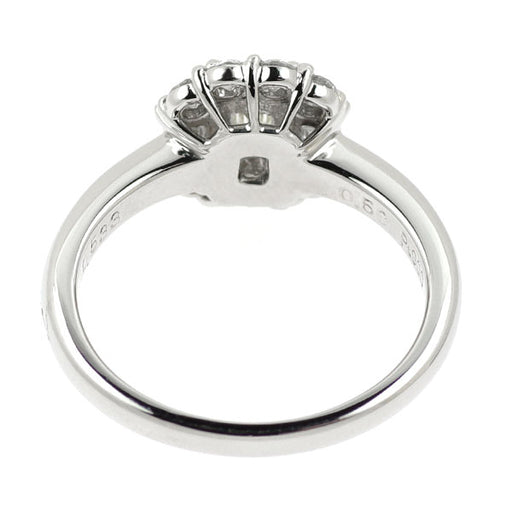 Pt900 エメラルドカット ダイヤモンド リング 0.533ct D0.50ct