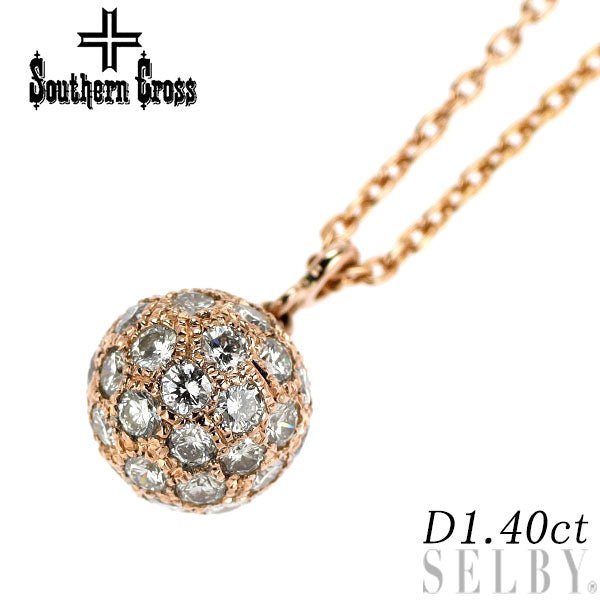サザンクロス K18PG ダイヤモンド ペンダントネックレス 1.40ct