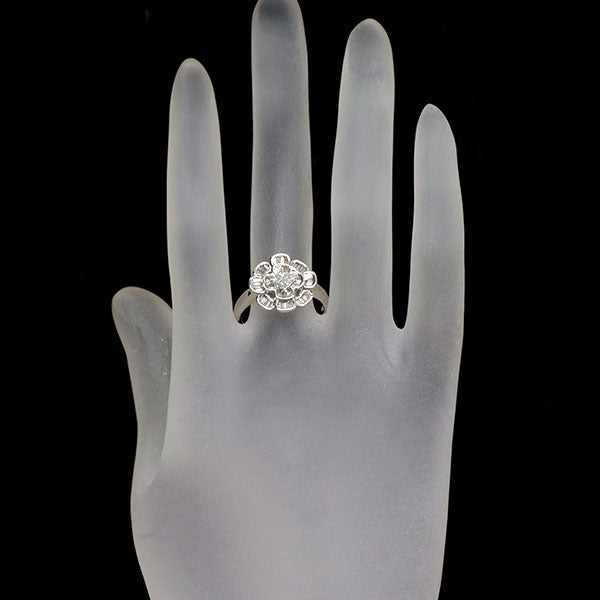 K18WG ダイヤモンド リング 0.43ct