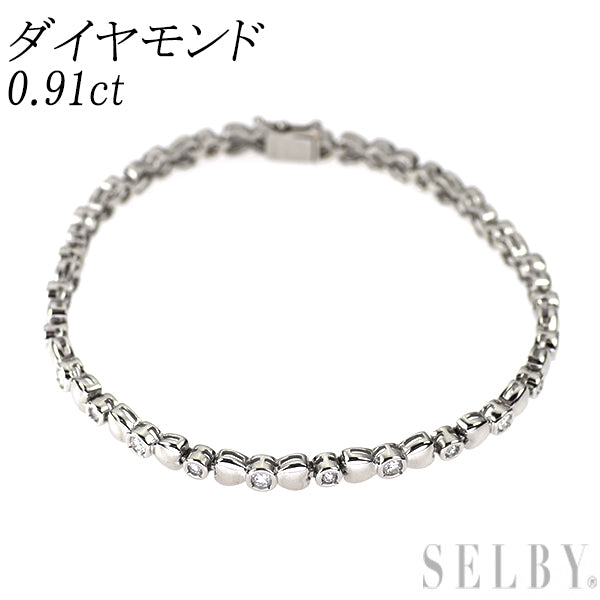 Pt850 ダイヤモンド ブレスレット 0.91ct