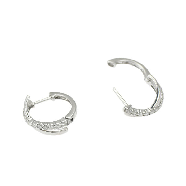 k14WG ダイヤモンドピアス K14WG ダイヤモンド ピアス 0.30ct フープ — セルビーオンライン