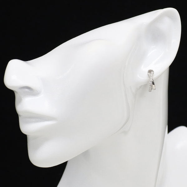 K14WG ダイヤモンド ピアス 0.30ct フープ — セルビーオンラインストア
