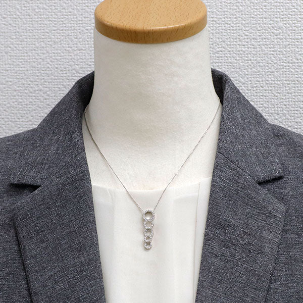 ポンテヴェキオ K18WG ダイヤモンド ペンダントネックレス 0.48ct