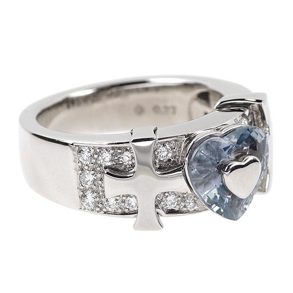 ジュエルスタジオ Pt900 バイオレットサファイア ダイヤモンド リング 1.64ct 0.27ct