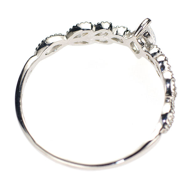 新品 Pt950 マーキスファンシーホワイトダイヤモンド リング 0.154ct FW I1 D0.04ct 【エスコレ】