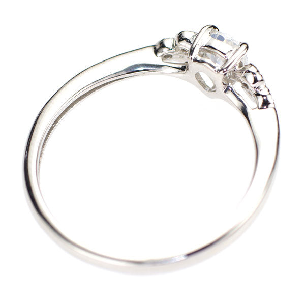 新品 Pt950 ペアシェイプ ファンシーホワイトダイヤモンド リング 0.300ct FW I1 D0.03ct 【エスコレ】