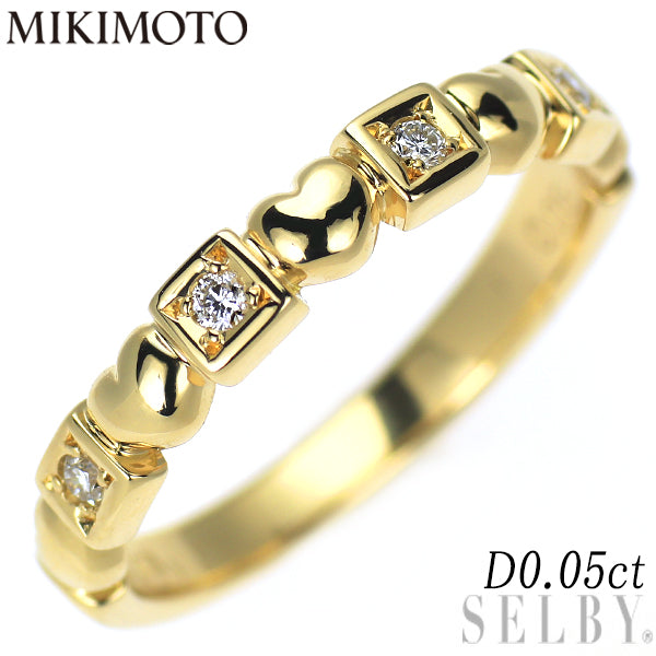 ペルリータミキモト K18YG ダイヤモンド リング 0.05ct ハート
