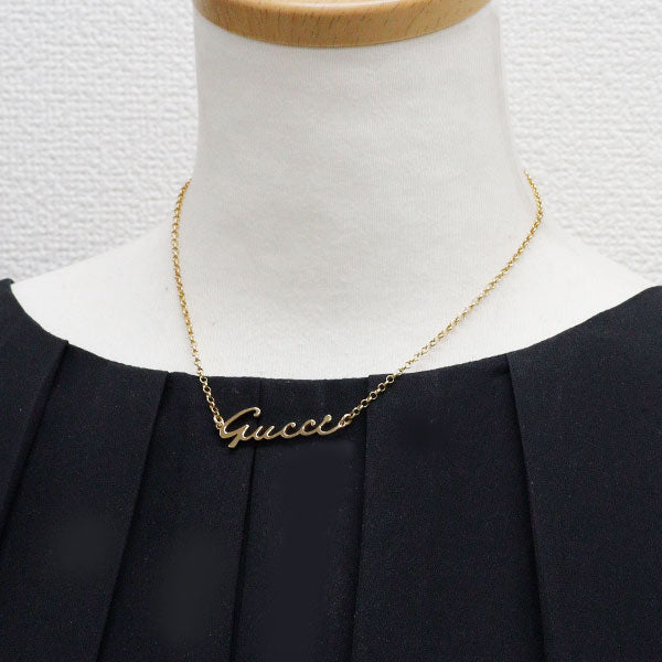 グッチ K18YG ペンダントネックレス ロゴ