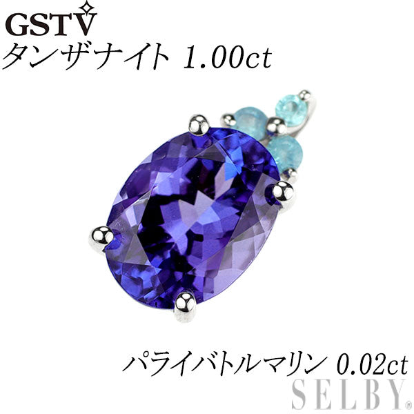 GSTV Pt950 タンザナイト パライバトルマリン ペンダントトップ 1.00ct