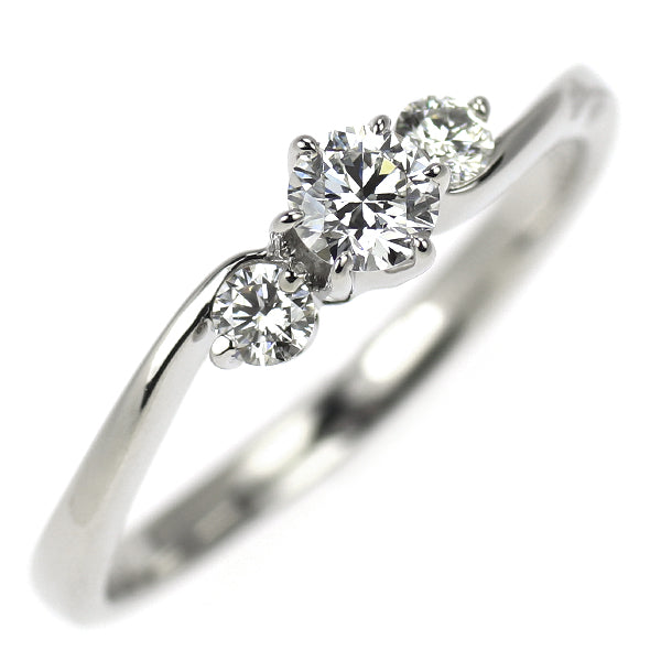 ロイヤルアッシャー Pt950 ダイヤモンド リング 0.15ct G VS1 D0.08ct