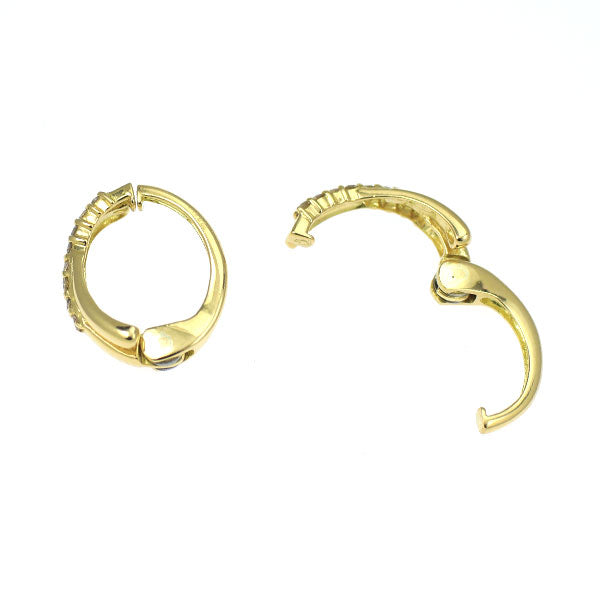 K18YG ダイヤモンド フープ イヤリング 0.08ct ピアリング