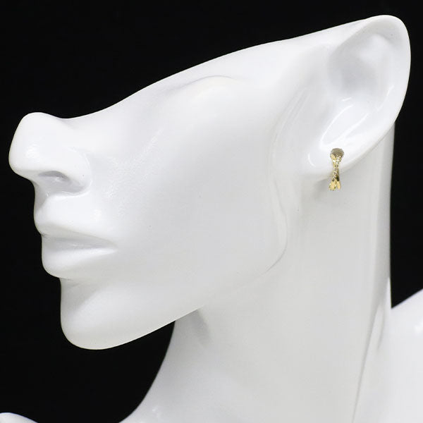 K18YG ダイヤモンド フープ イヤリング 0.08ct ピアリング