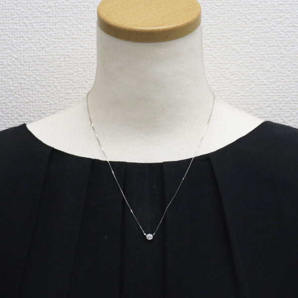 新品 Pt950/ Pt850 ダイヤモンド ペンダントネックレス 0.238ct E VS2 G 鍛造ミルグレイン【エスコレ】