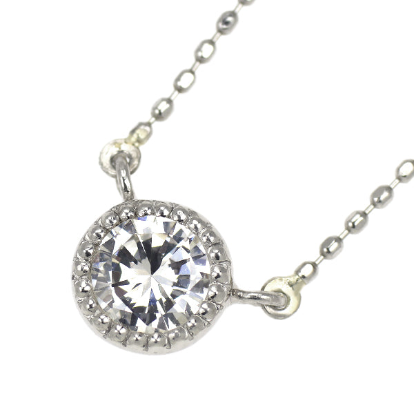 新品 Pt950/ Pt850 ダイヤモンド ペンダントネックレス 0.360ct I SI1 VG 鍛造ミルグレイン【エスコレ】