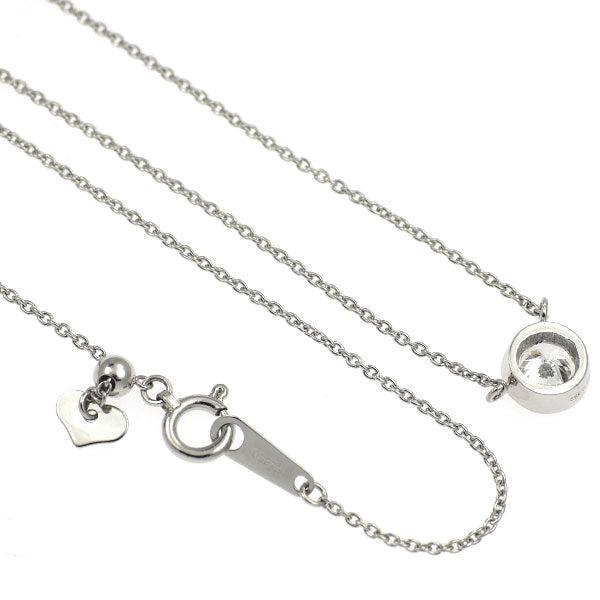 新品 Pt950/ Pt850 ダイヤモンド ペンダントネックレス 0.382ct F SI2 Fair 鍛造ミルグレイン【エスコレ】