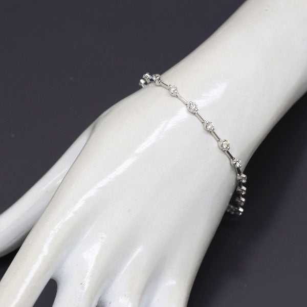 K18WG ダイヤモンド ブレスレット 2.01ct