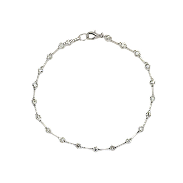 K18WG ダイヤモンド ブレスレット 2.01ct