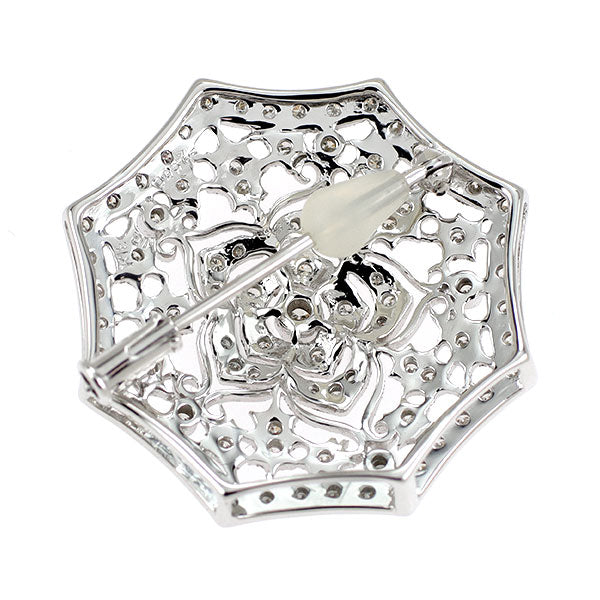 Vintage K18 WGダイヤモンド ブローチ Brooch 約19g Vintage K18 WGダイヤモンド ブローチ Brooch 約19g Vintage K18 WG
