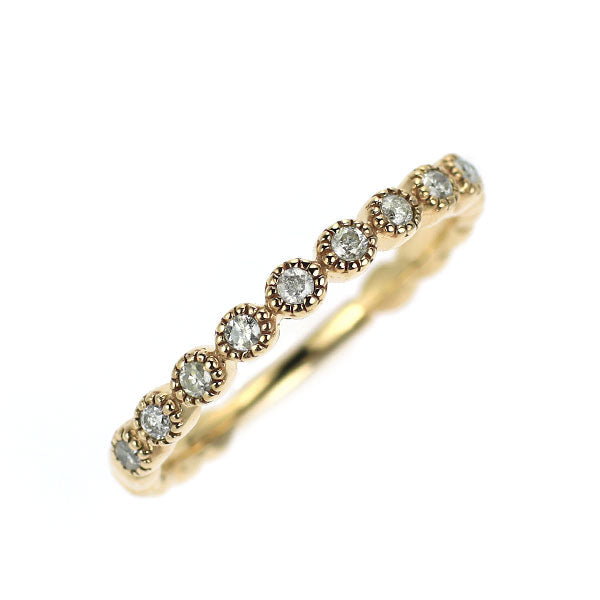 アガット K10YG ダイヤモンド リング 0.07ct ピンキー
