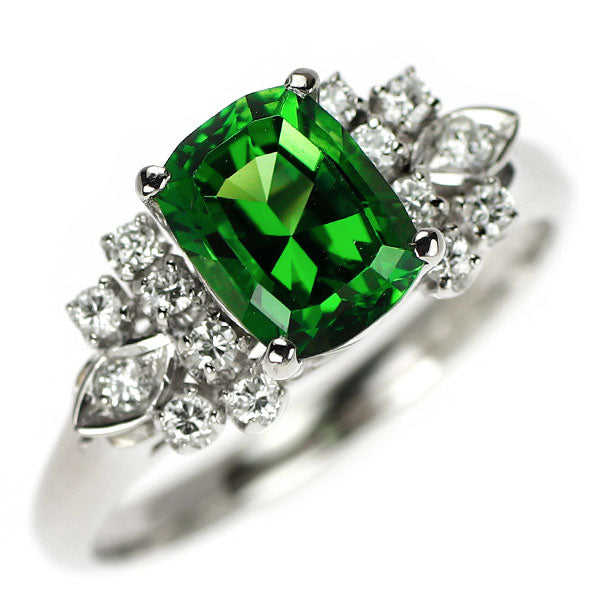 銀座ミワ Pt900 トルマリン ダイヤモンド リング 1.49ct D0.22ct