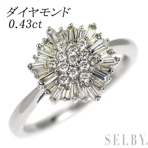K18WG ダイヤモンド リング 0.43ct