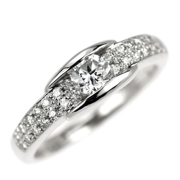 Pt900 ダイヤモンド リング 0.332ct F VS2 D0.198ct
