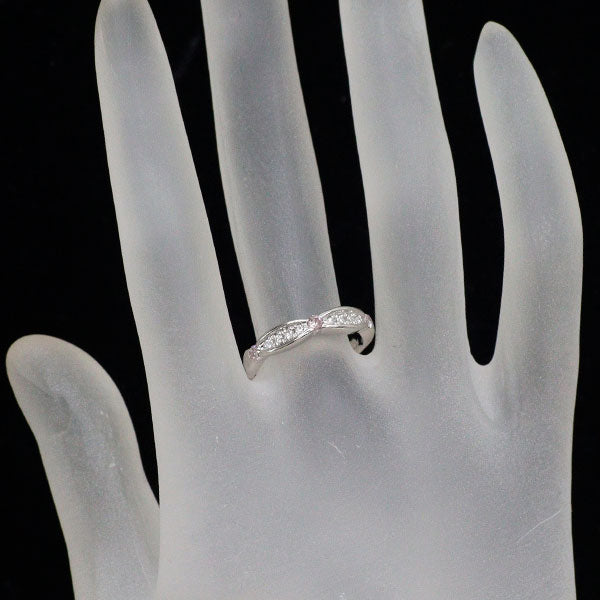 希少 Pt900 天然ピンクダイヤモンド リング 0.16ct D0.07ct