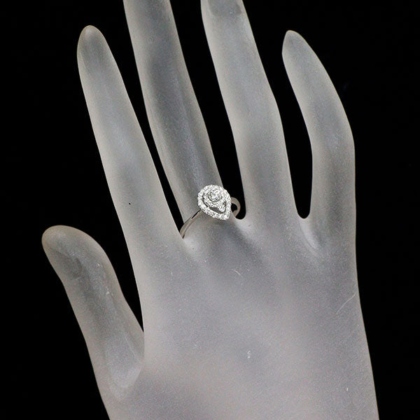 K18WG ダイヤモンド リング 0.13ct D0.23ct