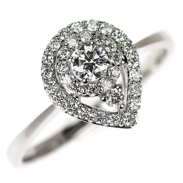 K18WG ダイヤモンド リング 0.13ct D0.23ct