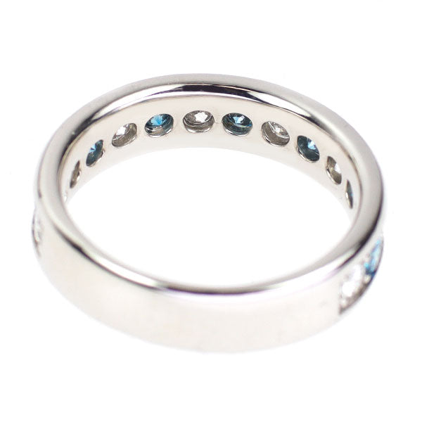 Pt900 カラーレス/トリートブルー ダイヤモンド リング 1.08ct