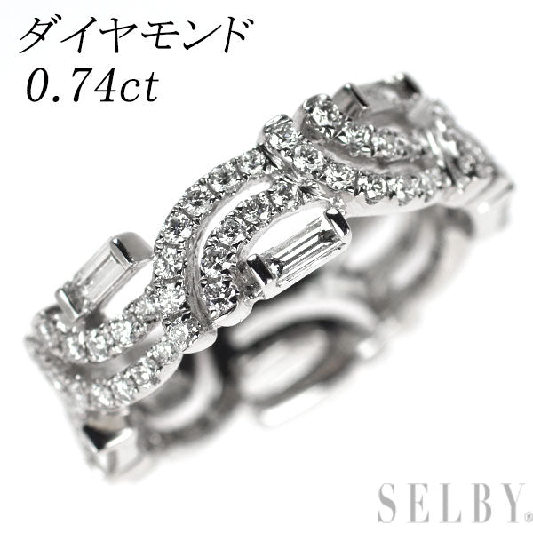 K18WG ダイヤモンド リング 0.74ct