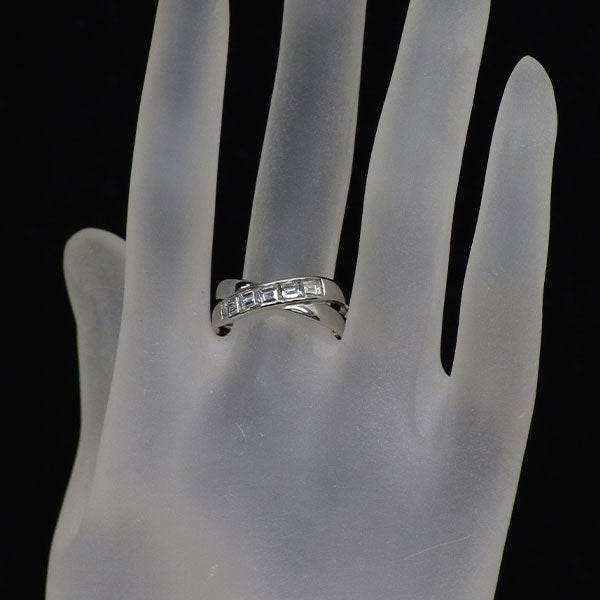 Pt900 バケットカット ダイヤモンド リング 0.83ct