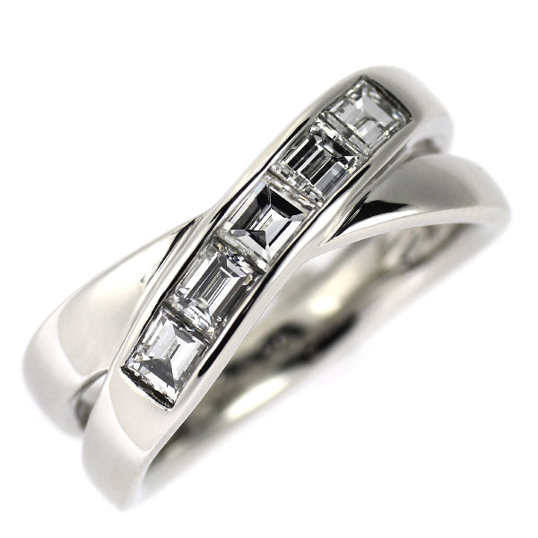 Pt900 バケットカット ダイヤモンド リング 0.83ct