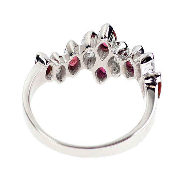Pt900 ルビー ダイヤモンド リング 1.09ct 0.63ct