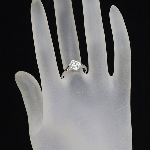 K18WG ダイヤモンド リング 0.30ct D0.02ct