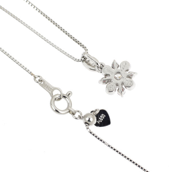 Pt900/ Pt850 ダイヤモンド ペンダントネックレス 0.206ct PD0.08ct D0.13ct フラワー