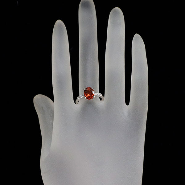 Pt900 アンデシン ダイヤモンド リング 1.46ct D0.21ct