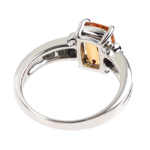 Pt900 インペリアルトパーズ ダイヤモンド リング 2.03ct D0.31ct