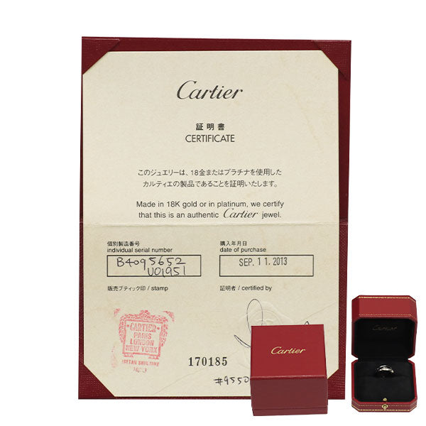 カルティエ セラミック/ K18WG リング トリニティ 52号