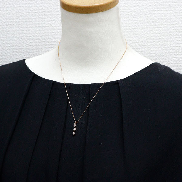 トリロジー K18PG ダイヤモンド ペンダントネックレス 0.30ct