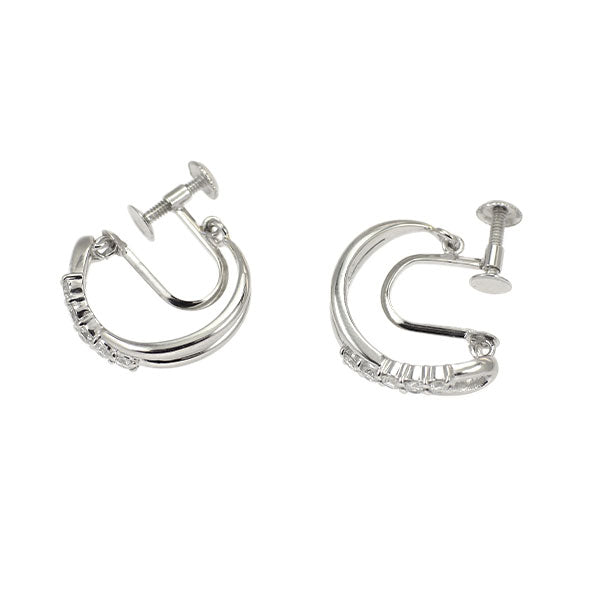 Pt900 ダイヤモンド フープ イヤリング 0.34ct