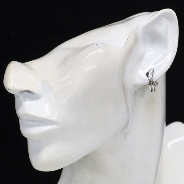 Pt900 ダイヤモンド フープ イヤリング 0.34ct