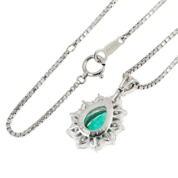Pt900/Pt850 コロンビア産 エメラルド ダイヤモンド ペンダントネックレス 1.60ct D1.53ct