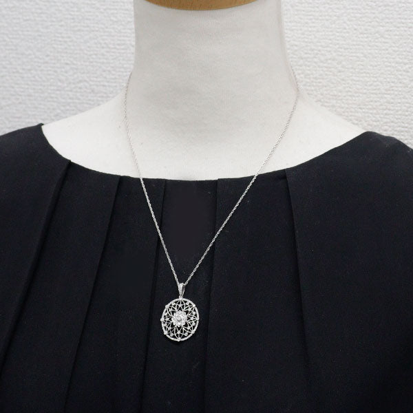 K18WG ダイヤモンド ペンダントネックレス 0.73ct