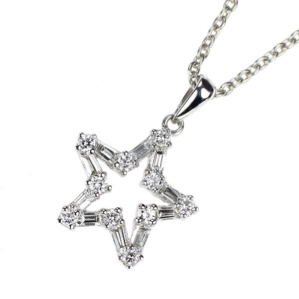 Pt900/ Pt850 ダイヤモンド ペンダントネックレス 0.50ct スター