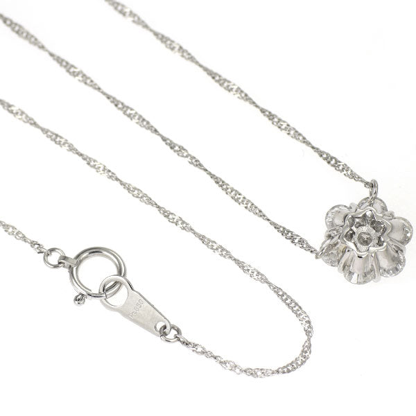 Pt850 ダイヤモンド ペンダントネックレス 1.00ct フラワー