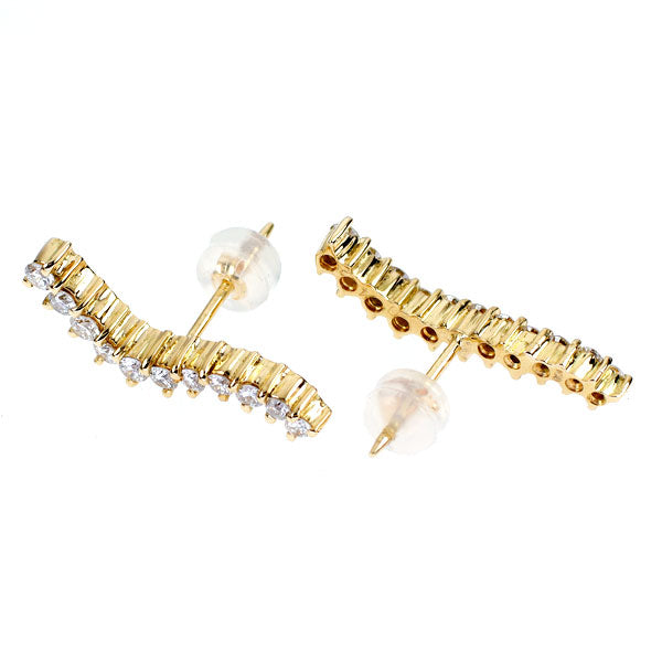 K18YG ダイヤモンド ピアス 0.84ct