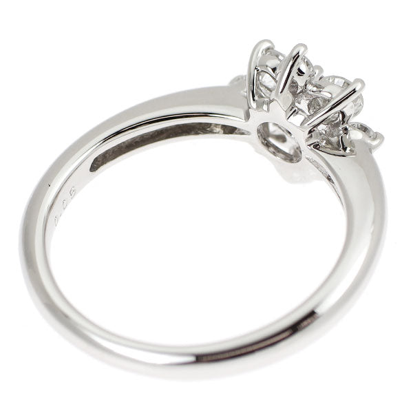Pt900 天然ピンクダイヤモンド リング 0.05ct D0.45ct フラワー