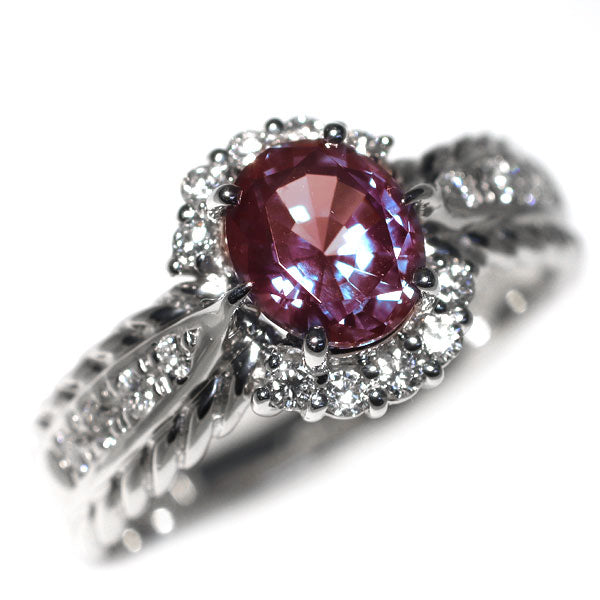 京セラ/ムーンジュエリー Pt950 再結晶アレキサンドライト ダイヤモンド 1.10ct D0.21ct